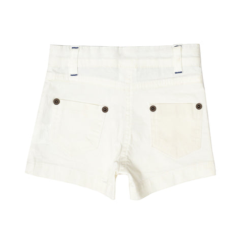 White Cotton Twill Short