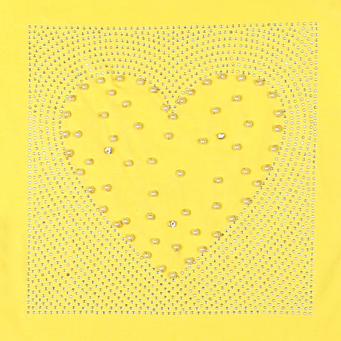 Yellow Heart Embellished Tee