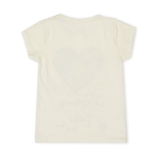 White Heart Studded Tee IXAMPLE Pakistan