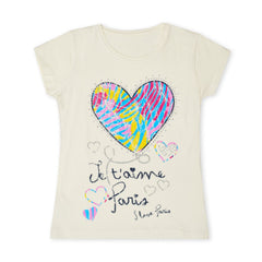 White Heart Studded Tee IXAMPLE Pakistan