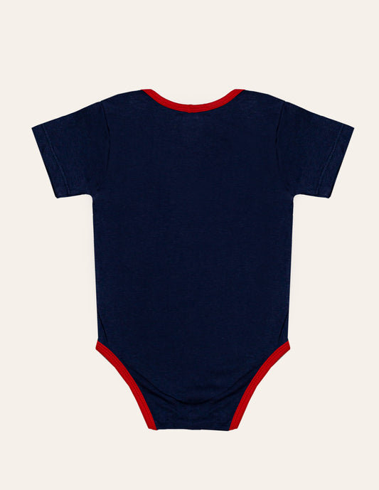 Baby Navy Short Sleeve Body Suit