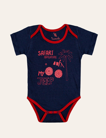 Baby Navy Short Sleeve Body Suit