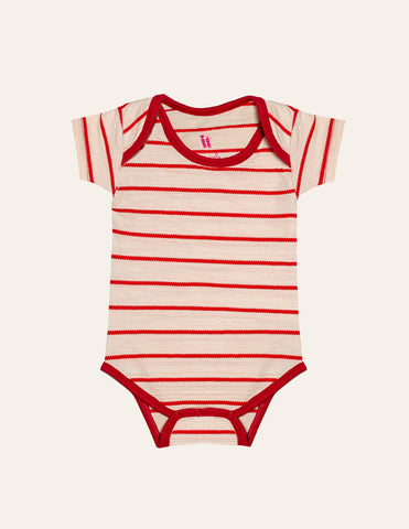 Striped Short Sleeve Body Suit