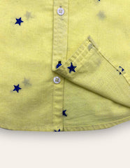 Boys Star Embroidered Yellow Chambray Shirt IXAMPLE Pakistan