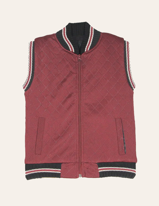 Maroon Sleeveless Jacket