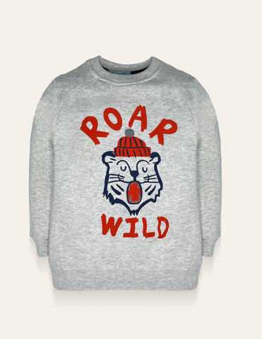 Oatmeal Roar Wild Sweatshirt