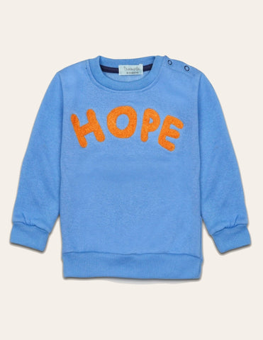 Blue HOPE Embroidered Sweatshirt