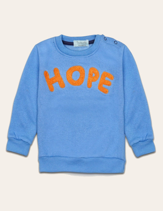 Blue HOPE Embroidered Sweatshirt