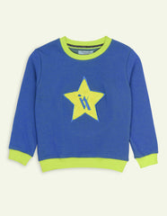 Blue Star Embroidered Sweatshirt