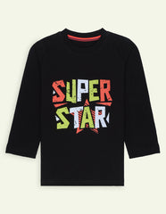 Black SUPERSTAR Long Sleeve Tee