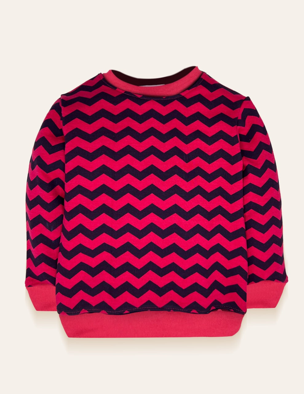 Pink Zigzag pattern Sweatshirt