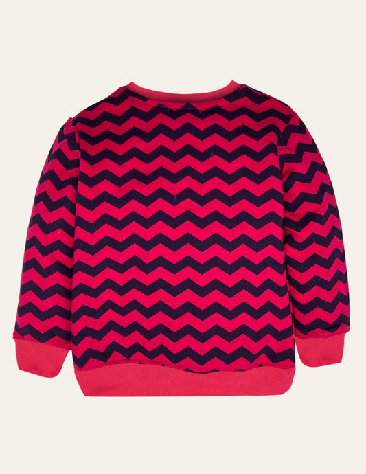 Pink Zigzag pattern Sweatshirt IXAMPLE Pakistan