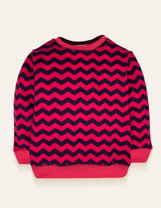 Pink Zigzag pattern Sweatshirt IXAMPLE Pakistan