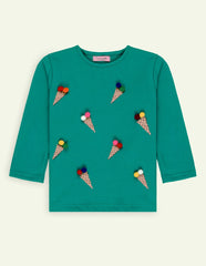 2 Pc Waffle Printed Tshirt Set