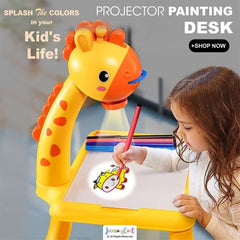 Kids Painting Projector & Drawing Table Set Komfy Pakistan