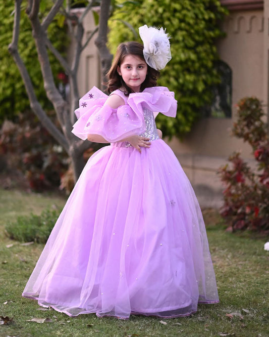 Lilac Cape Style Frock - Purple