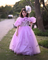 Lilac Cape Style Frock - Purple