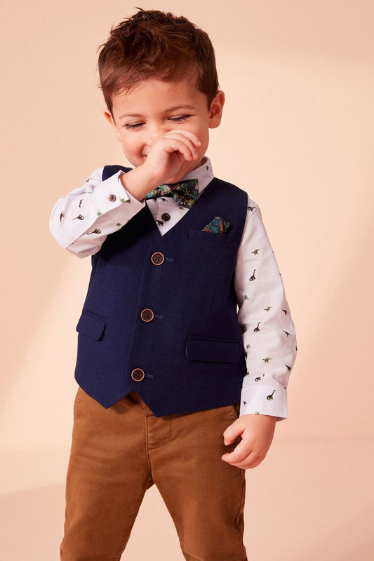 Waistcoat Set With Shirt & Bow Tie NEXT UK