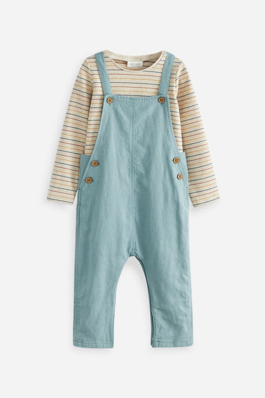 Baby Dungarees And Bodysuit Set