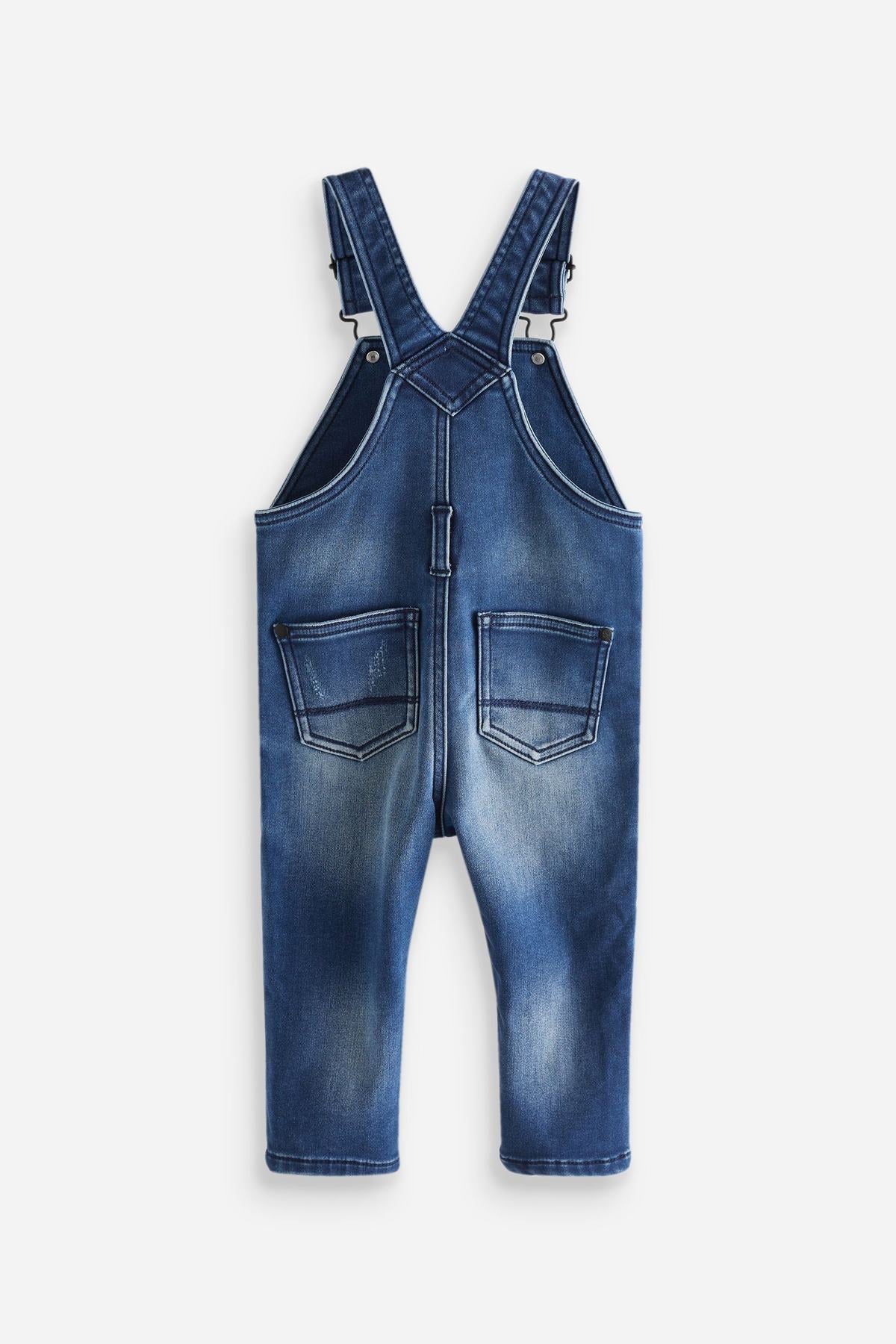 Dark Blue Supersoft Denim Dungarees