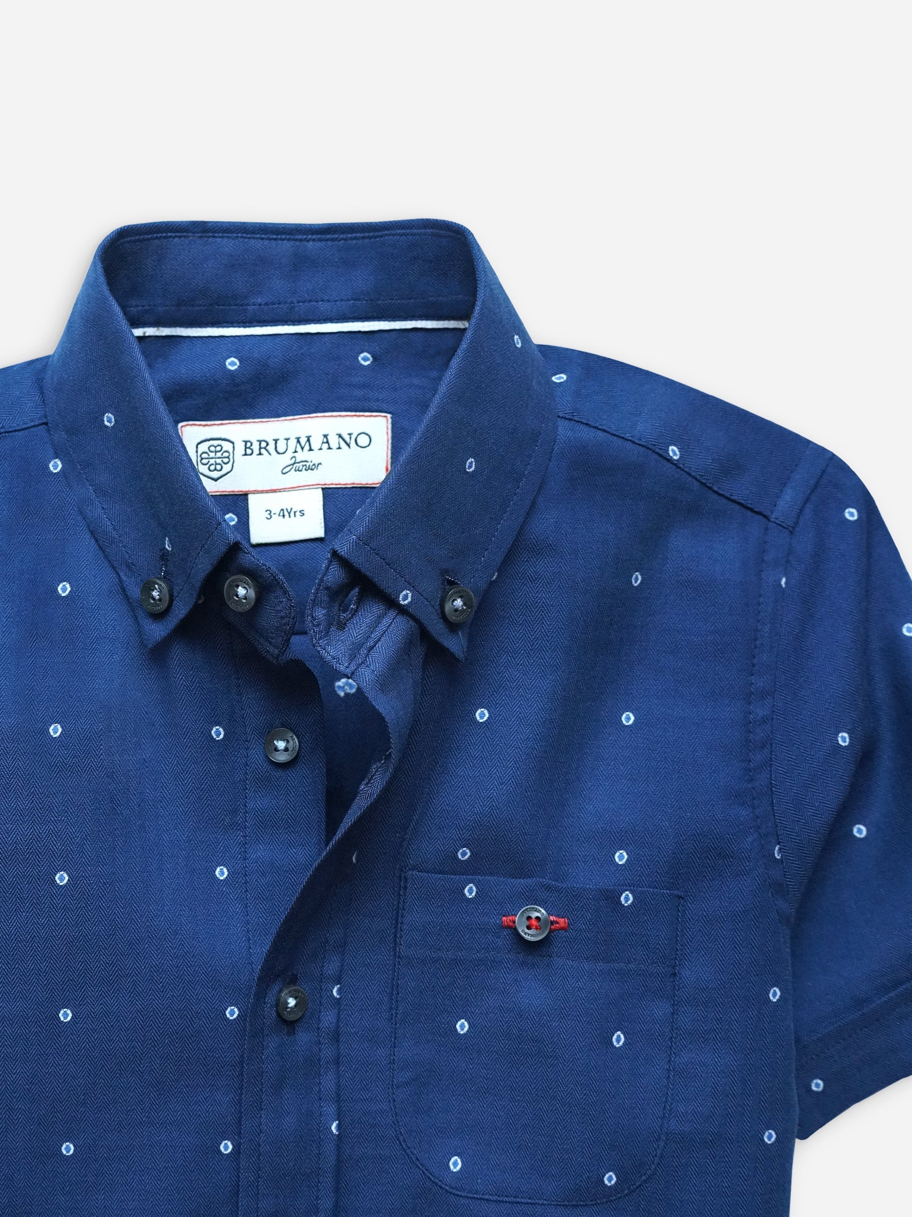 Mid Blue Half Sleeve Casual Shirt With Fil Coupe Brumano Pakistan