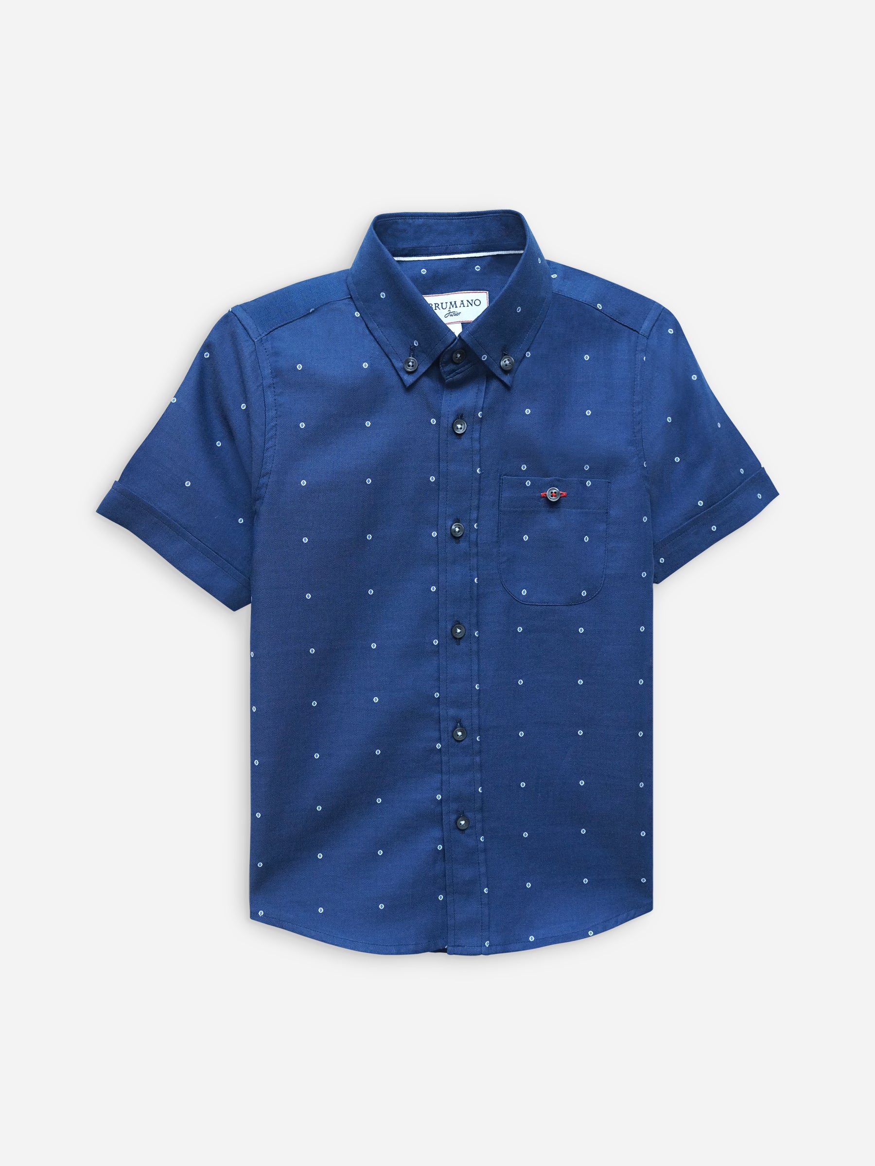 Mid Blue Half Sleeve Casual Shirt With Fil Coupe Brumano Pakistan