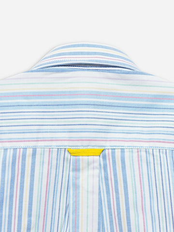 Multi Color Oxford Striped Half Sleeve Casual Shirt Brumano Pakistan