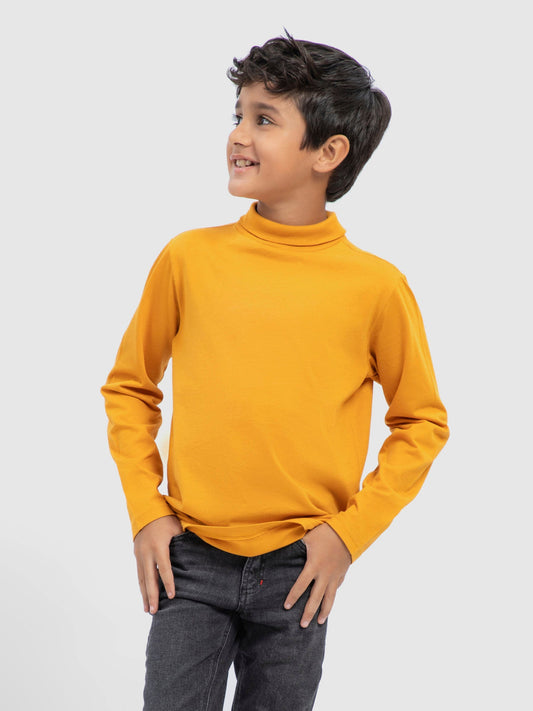 Mustard High Neck With Long Sleeves - Unisex Brumano Pakistan