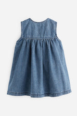 Blue Denim Heart Detail Dress NEXT UK