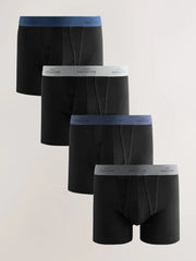 Black Comfort Soft 4 pack Signature A-Fronts Boxers