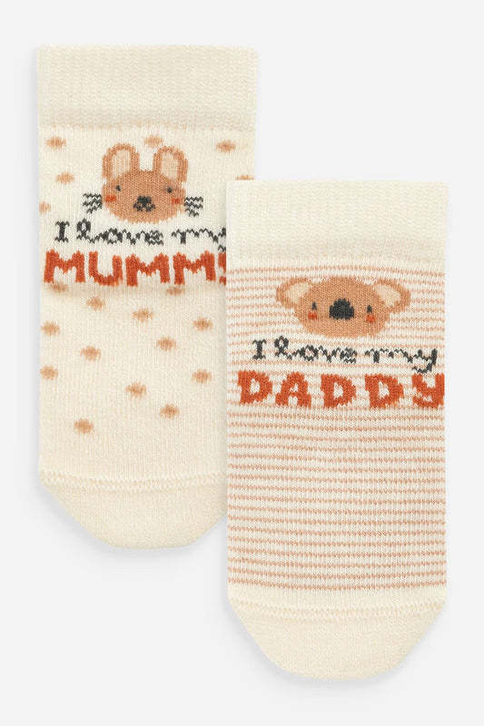 Neutral Family Baby Socks 2 Pack NEXT UK