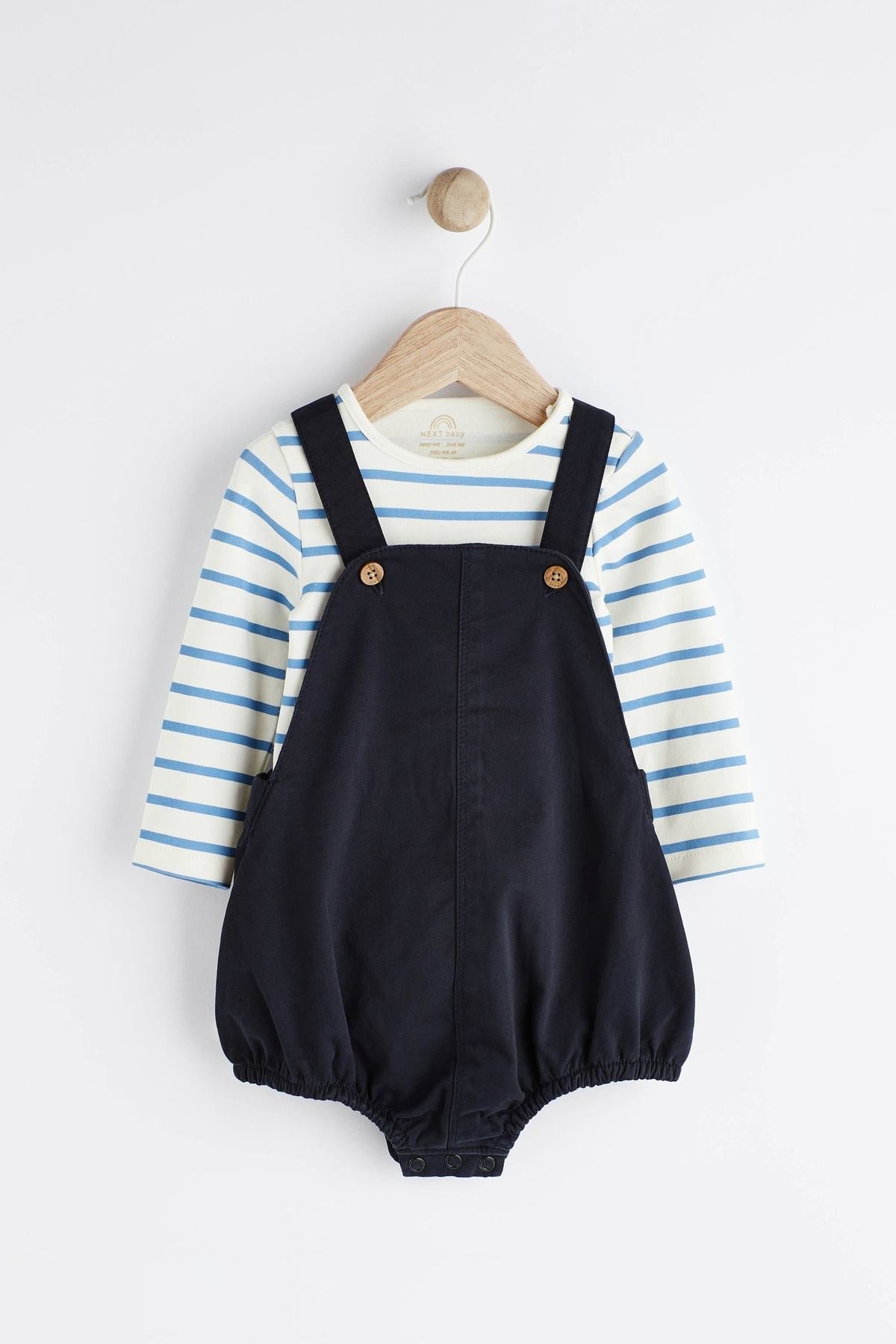 Dungarees And Bodysuit Baby Set NEXT UK