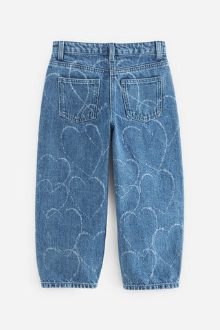 Mid Blue Denim Heart Balloon Jeans