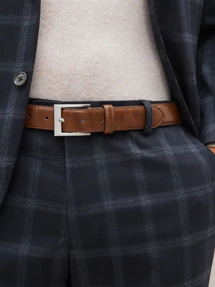Tan Brown Faux Leather Belt