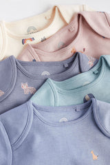 Teal Blue Baby Short Sleeve Bodysuit 5 Pack NEXT UK