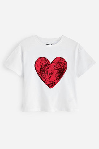 Sequin Heart T Shirt