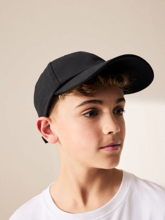 Black Canvas Cotton Cap