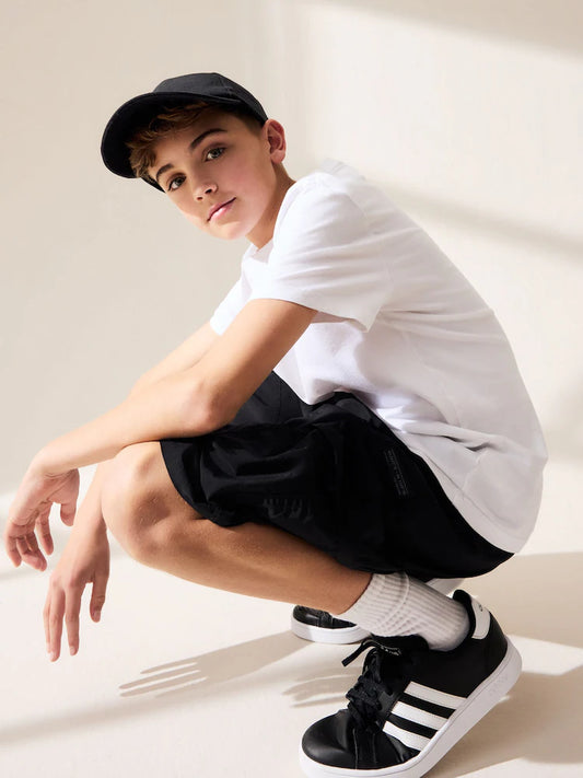 Black Canvas Cotton Cap