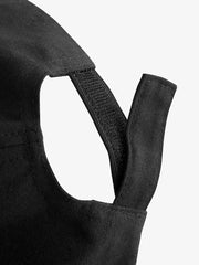 Black Canvas Cotton Cap
