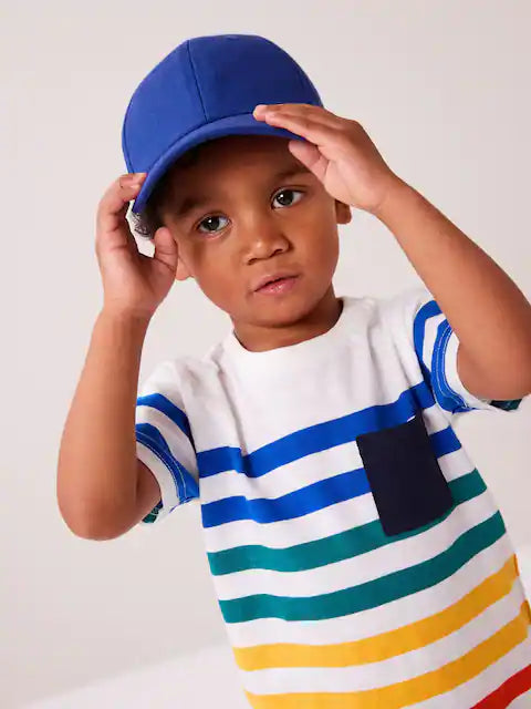 Cobalt Blue Canvas Cotton Cap 1-16 Years (3mths-16yrs)