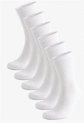 White Essential Sports Socks 6 Pack
