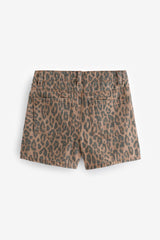 DENIM SKORT ANIMAL P | LEOPARD