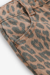 DENIM SKORT ANIMAL P | LEOPARD