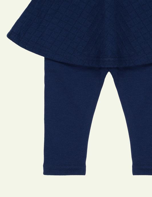 Navy Fleece Trouser with Skirt