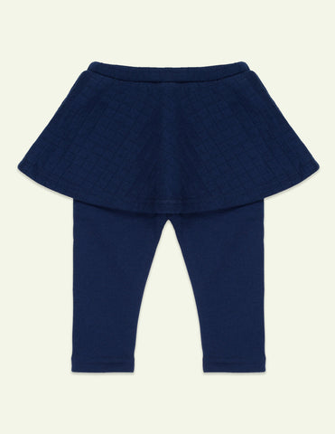 Navy Fleece Trouser with Skirt