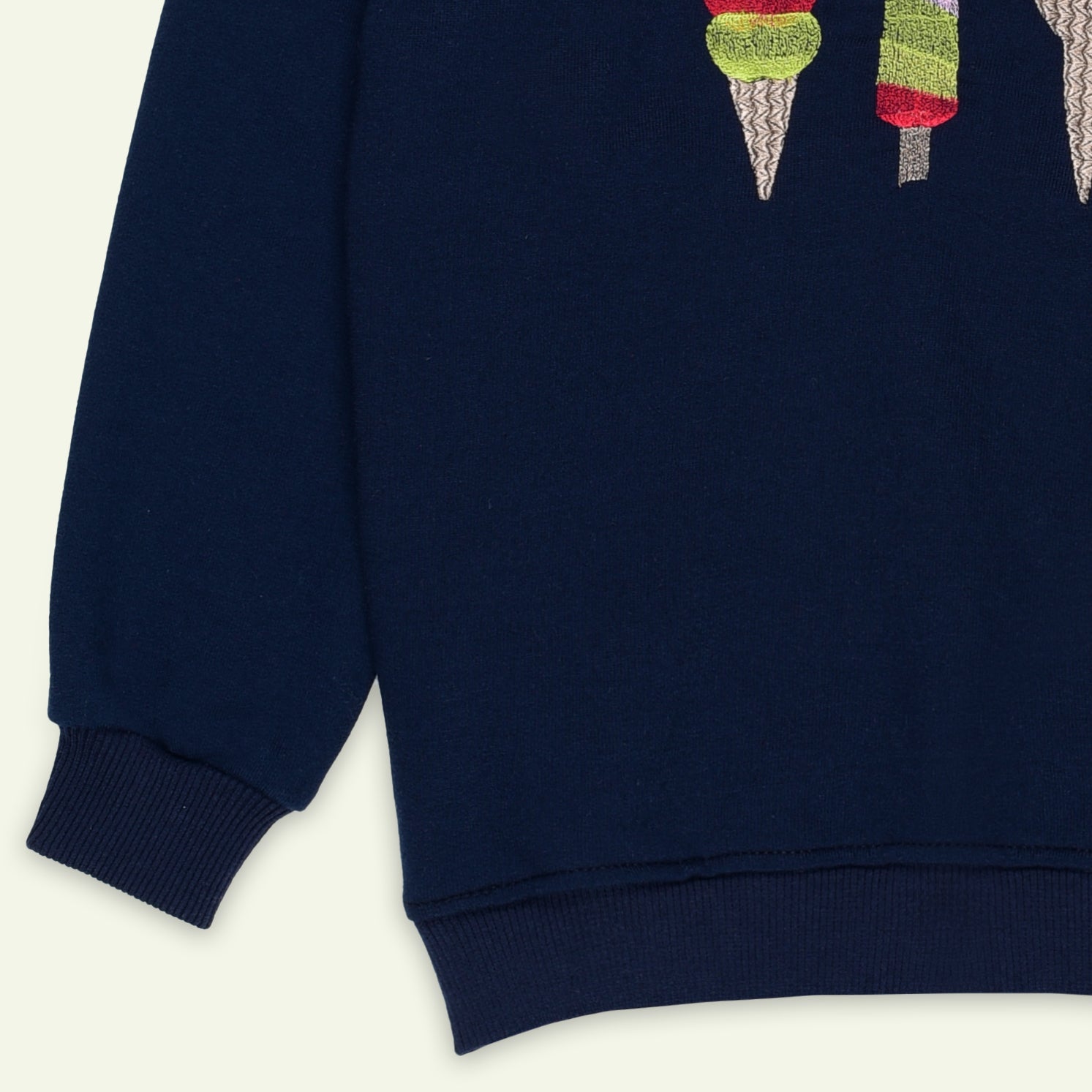 Navy Icecream Embroidered Sweatshirt | IXAMPLE