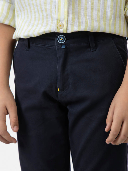 Navy Blue Casual Chino With Back Detailing Brumano Pakistan