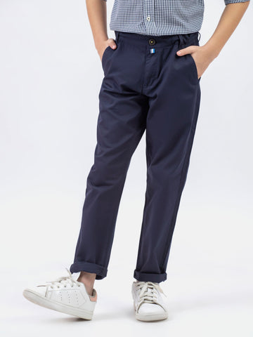 Navy Blue Twill Casual Chino Trouser Brumano Pakistan