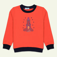 Orange Embroidered Sweatshirt | IXAMPLE