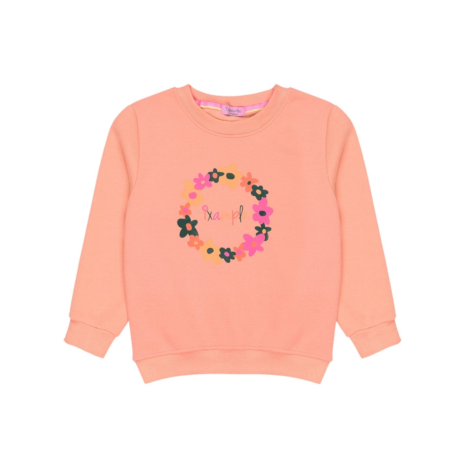 Peach Printed Sweatshirt | IXAMPLE